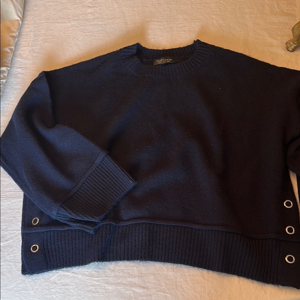 Topshop Dark Blue Knit Sweater